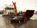 Bergung PKW im Rhein Hitdorfer Fähre P189820